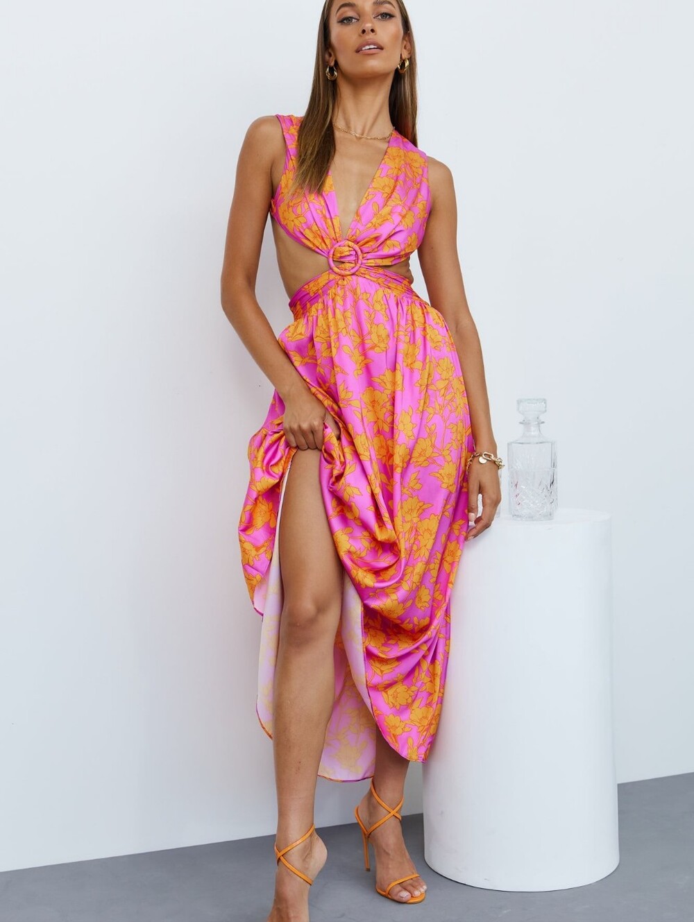 $130 Hello Molly Lovely Travels Midi Dress S US 4